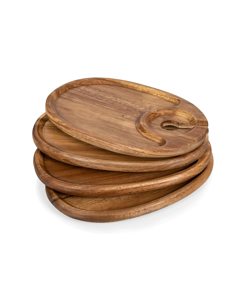 Toscana by Picnic Time Wine Appetizer Plate Set Of 4