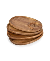 Toscana by Picnic Time Wine Appetizer Plate Set Of 4
