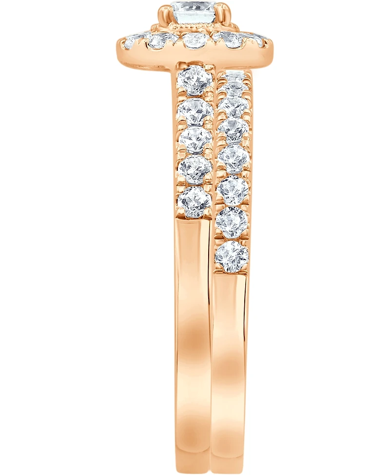 Diamond Halo Bridal Set (1 ct. t.w.) 14k White