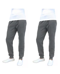 Galaxy By Harvic Men's 2-Packs Slim-Fit Fleece Jogger Sweatpants