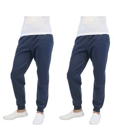 Galaxy By Harvic Men's 2-Packs Slim-Fit Fleece Jogger Sweatpants