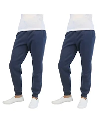 Galaxy By Harvic Men's 2-Packs Slim-Fit Fleece Jogger Sweatpants