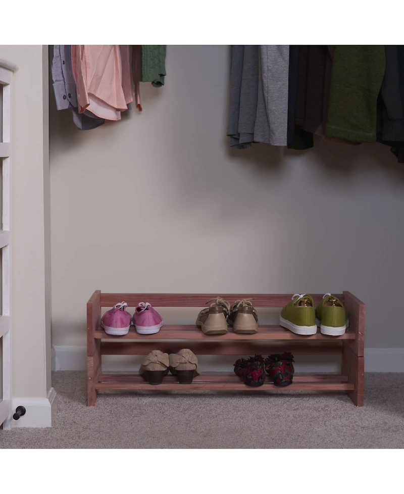 Household Essentials CedarFresh Stackable Cedar Shoe Rack