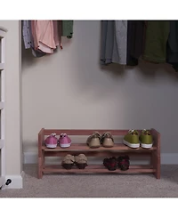 Household Essentials CedarFresh Stackable Cedar Shoe Rack