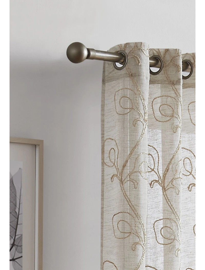 Dainty Home Stella Linen Look 76" W x 84" L Grommet Window Panel Set