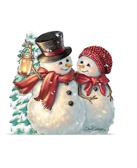 Designocracy by Dona Gelsinger Snow Much in Love Ornament, Set of 2