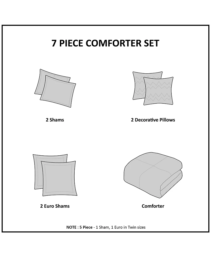 Intelligent Design Brooklyn Jacquard Cotton 5-Pc. Comforter Set, Twin/Twin Xl