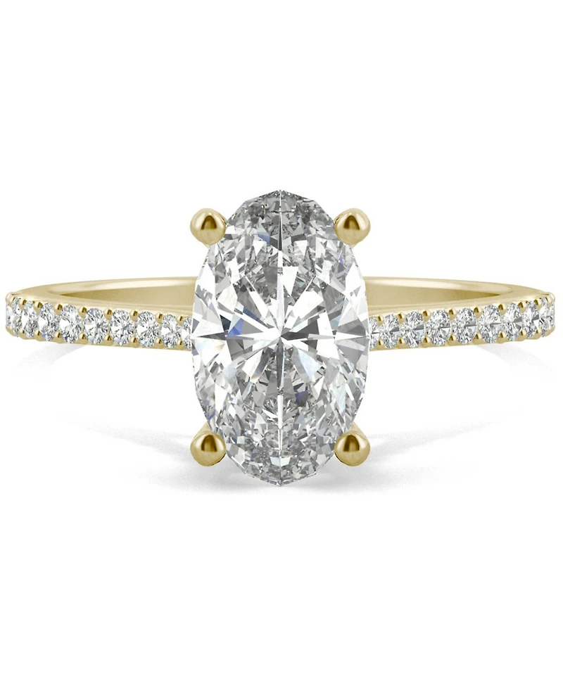 Charles & Colvard Moissanite Oval Engagement Ring (2-1/2 ct. t.w. Dew) 14k White Gold or Yellow