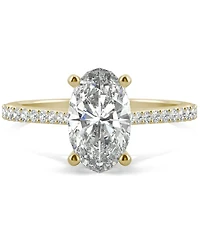 Charles & Colvard Moissanite Oval Engagement Ring (2-1/2 ct. t.w. Dew) 14k White Gold or Yellow