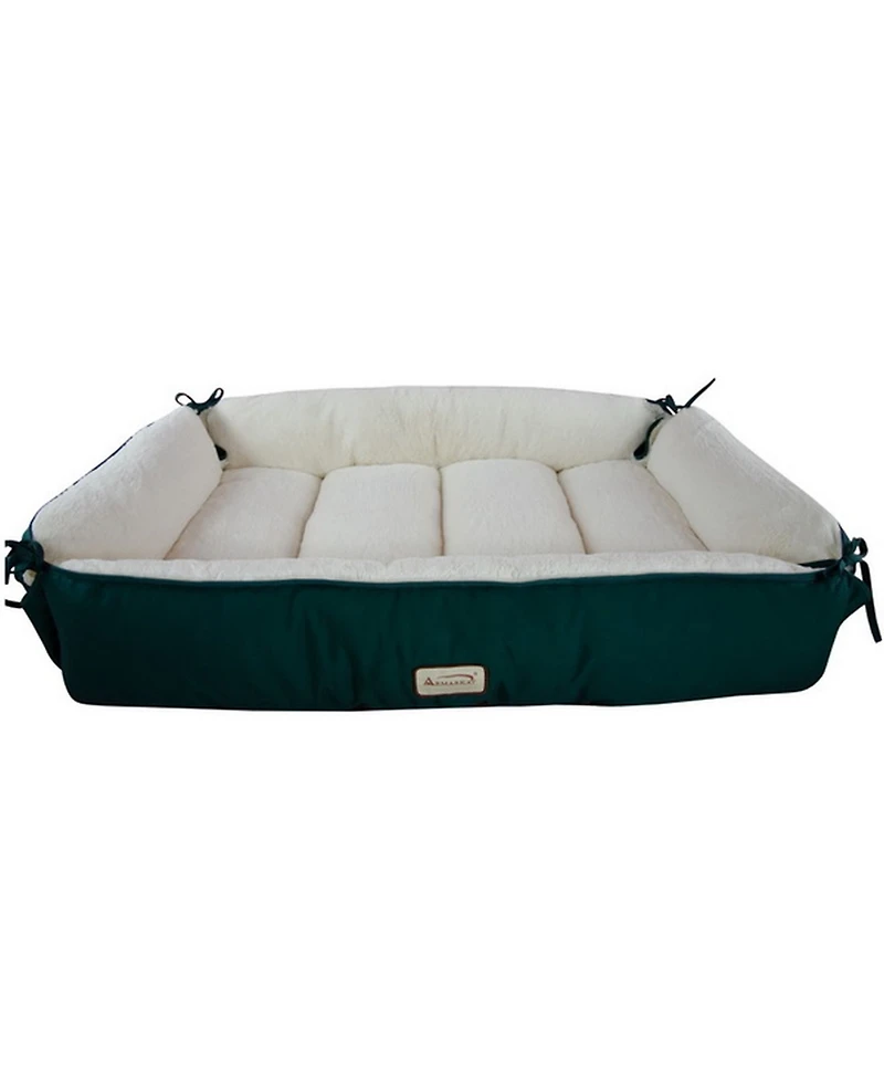 Armarkat Pet Bed & Mat, Luxury soft Dog Cushion, Laurel Green/Ivory, Large
