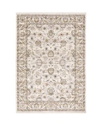 Oriental Weavers Maharaja 70E Ivory and Gray 2'3" x 7'6" Runner Rug