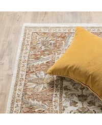 Oriental Weavers Maharaja 5091Z Rust and Ivory 9'10" x 12'10" Area Rug