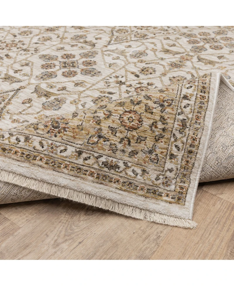 Oriental Weavers Maharaja 1J Ivory and Gold 6'7" x 9'6" Area Rug