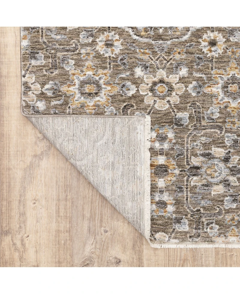 Oriental Weavers Maharaja 532D Gray and Tan 2'3" x 7'6" Runner Rug