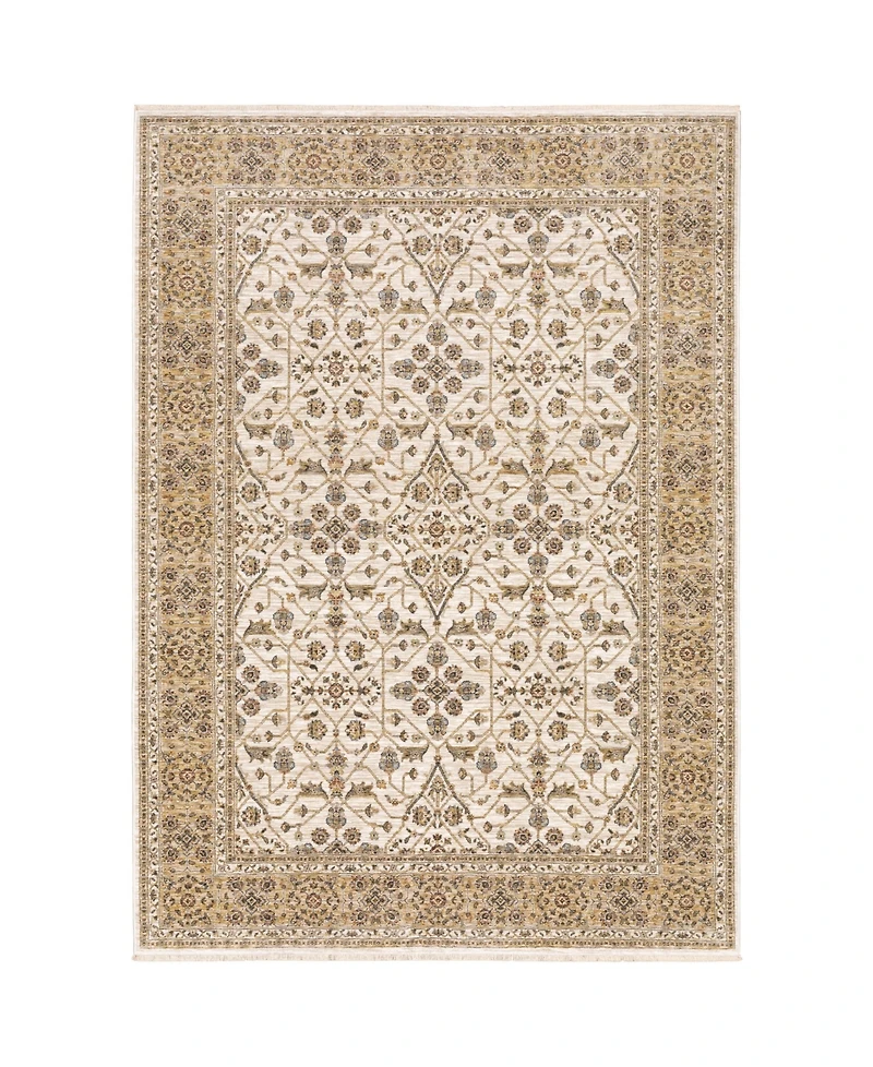 Oriental Weavers Maharaja 1J Ivory and Gold 7'10" x 10'10" Area Rug