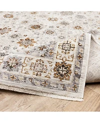 Oriental Weavers Maharaja 71W Ivory and Gold 5'3" x 7'6" Area Rug