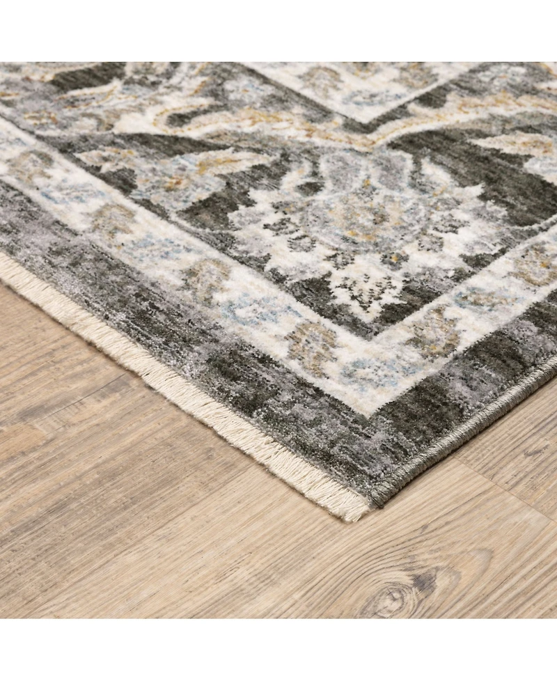 Oriental Weavers Maharaja 70E Gray and Ivory 3'3" x 5' Area Rug