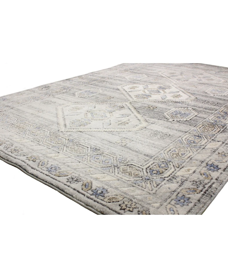 Closeout! Bashian Mesa Mes-02 Silver 7'6" x 9'6" Area Rug