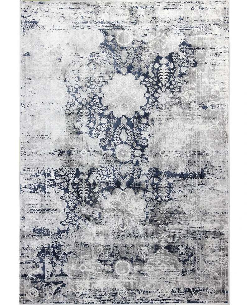 Closeout! Bashian Isle Isl-02 Gray, Blue 3'6" x 5'6" Area Rug