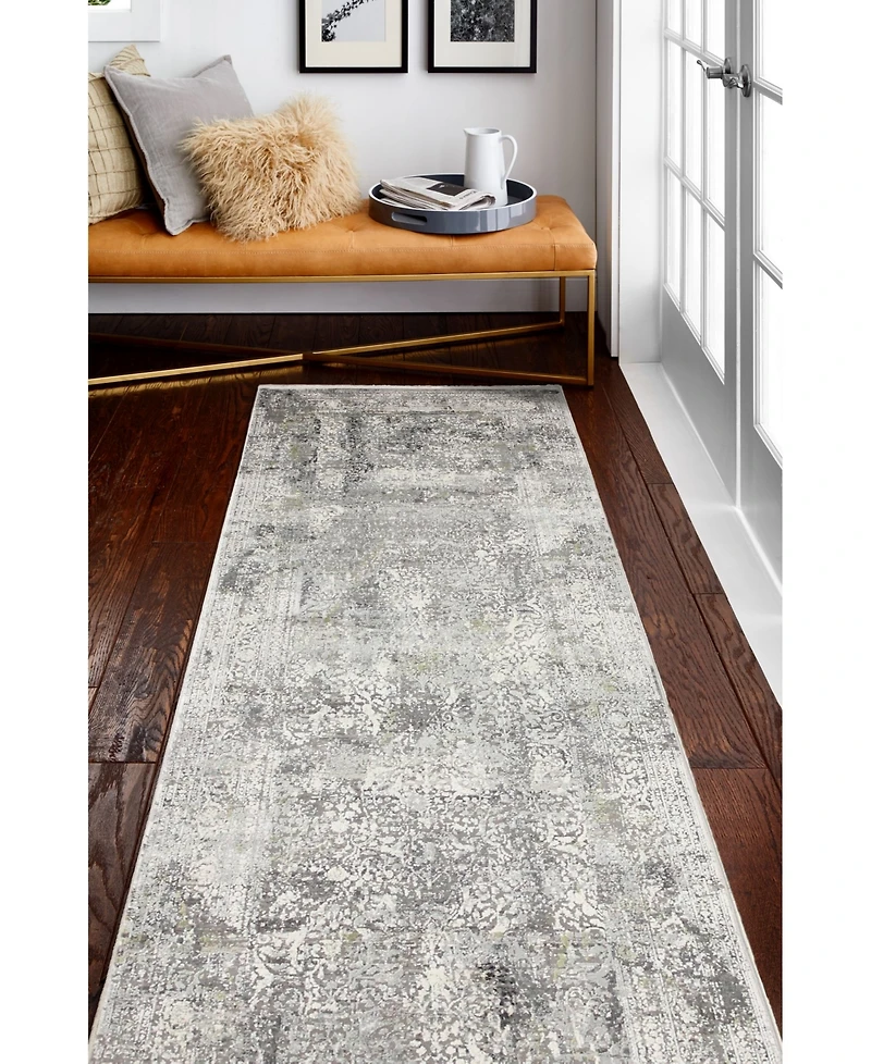 Bashian Charm Cha-09 Gray 2'6" x 8' Runner Rug