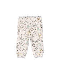 The Peanutshell Baby Boys Pants Set, 5 Pack, Safari, Black, White, Sage, Stars