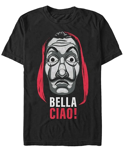Fifth Sun Men's La Casa De Papel Bella Ciao Mask Short Sleeve T-Shirt