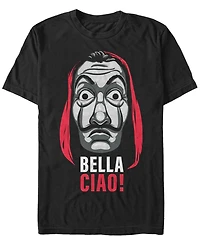 Fifth Sun Men's La Casa De Papel Bella Ciao Mask Short Sleeve T-Shirt