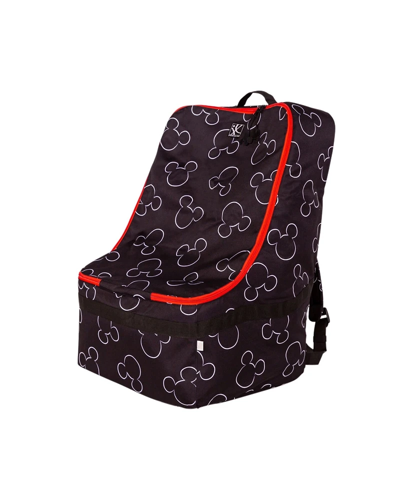 J L childress Disney Baby Ultimate Padded Backpack Car Seat Travel Bag, Mickey
