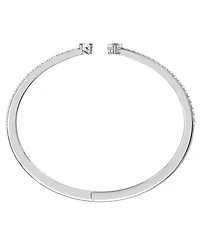 Swarovski Silver-Tone Crystal Cuff Bracelet