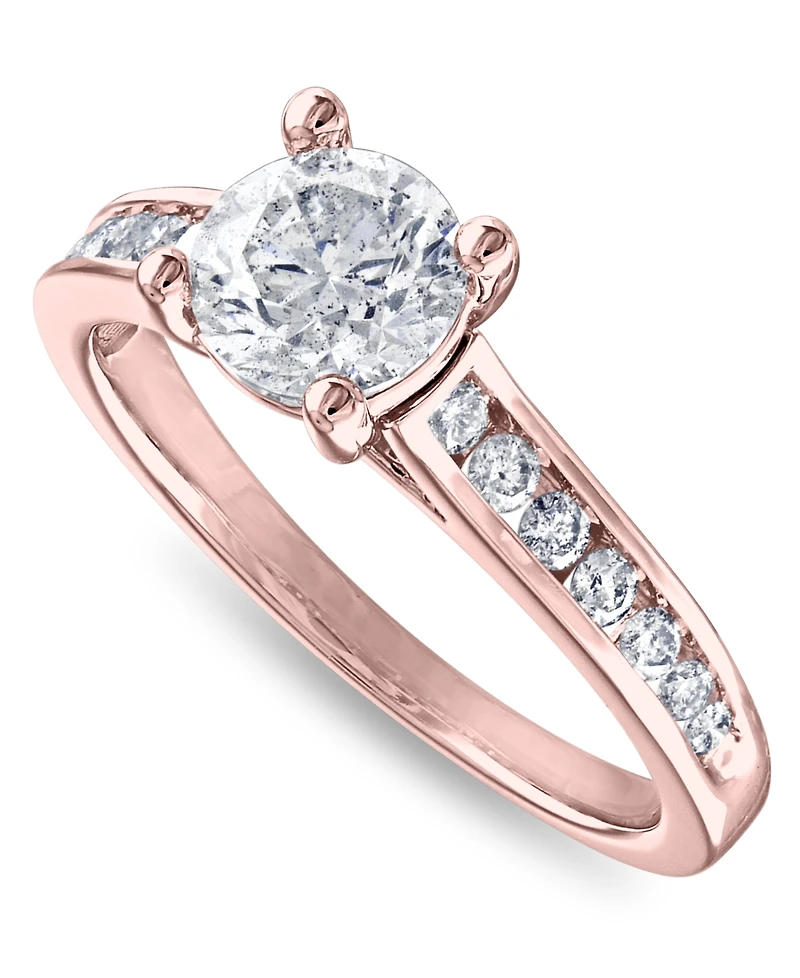 Diamond (1-1/2 ct. t.w.) Channel-Set Bridal Set 14K White, Yellow or Rose Gold