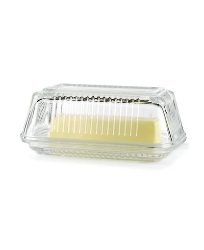 Circle Glass Farm Butter Dish