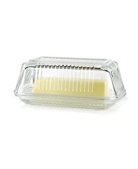 Circle Glass Farm Butter Dish