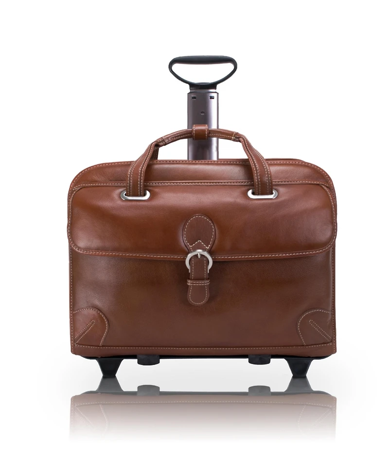 McKlein Siamod Carugetto Patented Detachable -Wheeled Laptop Briefcase