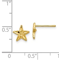 Star Stud Earrings in 14k Gold