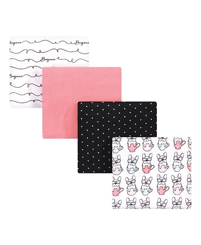 Hudson Baby Girls Cotton Flannel Receiving Blankets