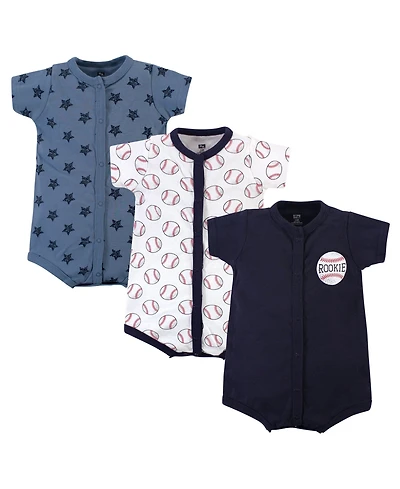Hudson Baby Boys Soft Cotton Jumpsuits