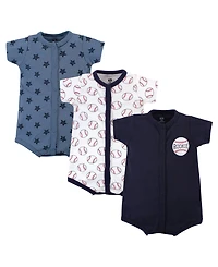Hudson Baby Boys Soft Cotton Jumpsuits