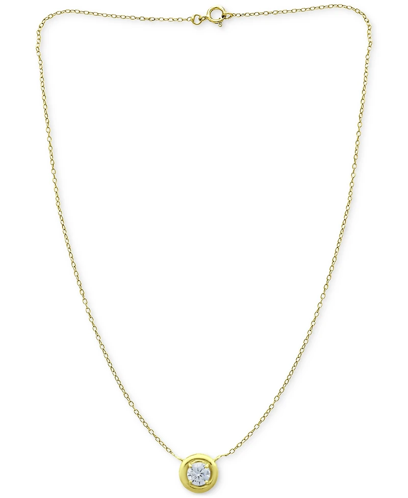 Giani Bernini Cubic Zirconia Framed 16" Pendant Necklace, Created for Macy's