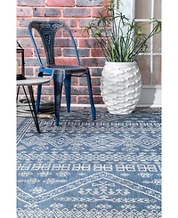 nuLoom Kandace OWDN24A Blue 5' x 8' Outdoor Area Rug