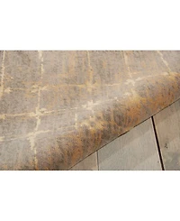 Nourison Home Silken Allure SLK07 Gray 5'6" x 8' Area Rug