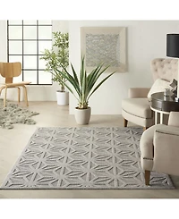 Nourison Home Cozumel CZM01 Silver 5'3" x 7'3" Outdoor Area Rug