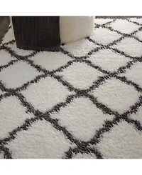 Nourison Home Luxe Shag LXS02 Ivory 5' x 7' Area Rug