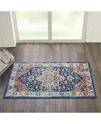 Nourison Home Ankara Global Anr11 Blue Multi Rug