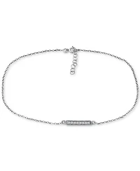 Giani Bernini Cubic Zirconia Bar Ankle Bracelet, Created for Macy's