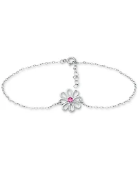Giani Bernini Cubic Zirconia Ankle Bracelet Sterling Silver (Also Lab-Created Pink Sapphire), Created for Macy's