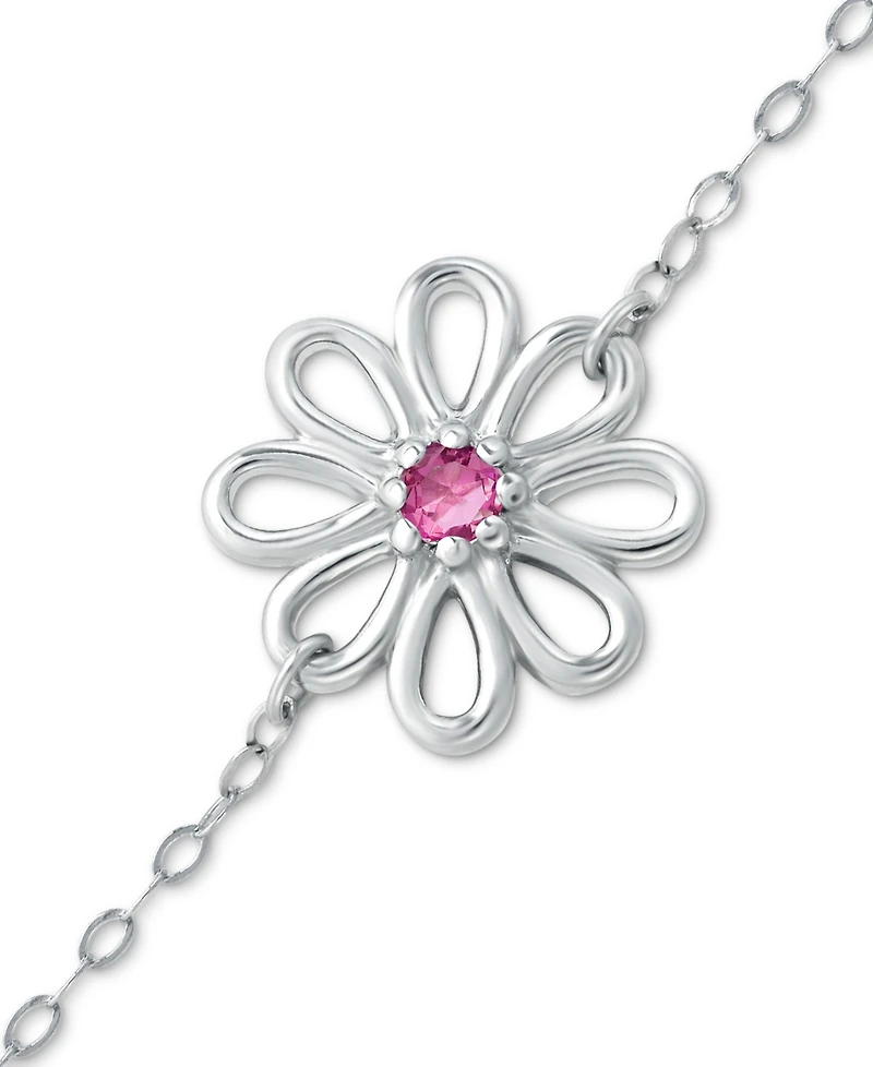 Giani Bernini Cubic Zirconia Ankle Bracelet Sterling Silver (Also Lab-Created Pink Sapphire), Created for Macy's