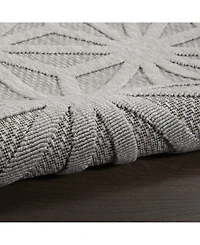 Nourison Home Cozumel CZM01 Silver 5'3" x 7'3" Outdoor Area Rug