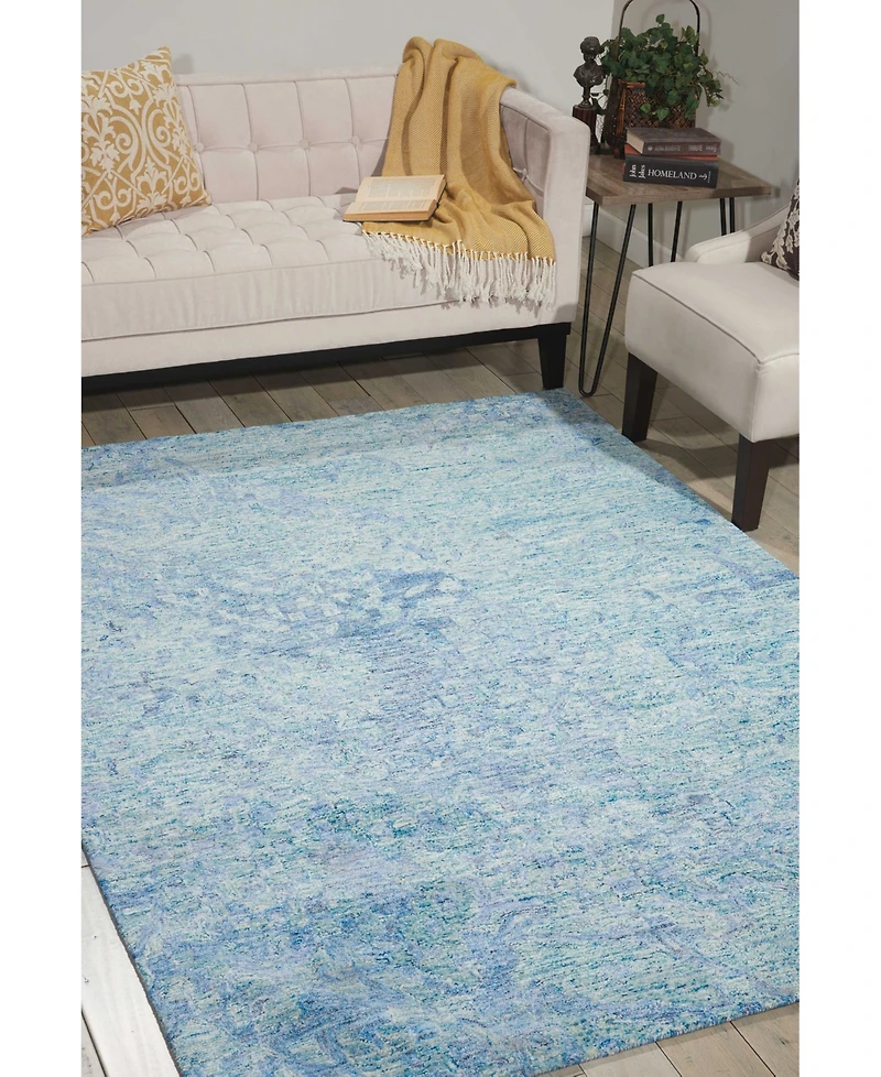 Nourison Home Gemstone GEM05 Aqua 5'6" x 7'5" Area Rug