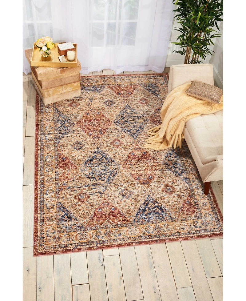 Closeout! Nourison Home Nomad NMD03 Ivory and Pink 2'3" x 8' Runner Rug