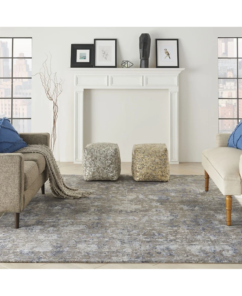 Nourison Home Lucent LCN03 Gray 8'6" x 11'6" Area Rug